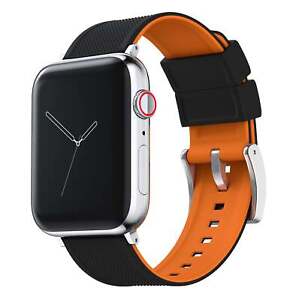 Apple Watch Elite Silicone Black Top Pumpkin Orange Bottom Watch Band Watch Band