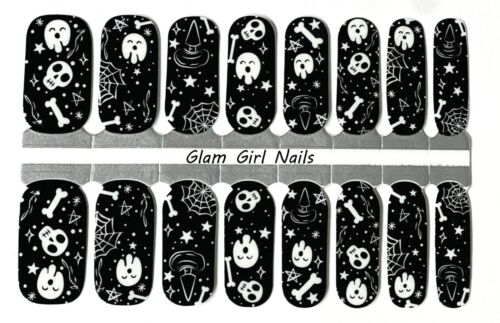 Cute Ghosts Halloween Nail polish strips / Nail Wraps / Nail Stickers