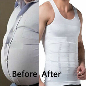 Men's Slimming Body Shaper Vest Abs Abdomen Compression Shirt Workout Tank Tops