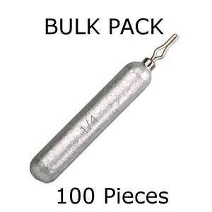 Reaction Tackle Bulk-  100 PACK!!! Skinny Lead Drop Shot Weights and Sinkers