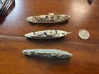 3 Tootsie Toys Vintage Ships Die Cast Metal Made In USA small
