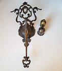 1920s Louis XVI Gothic Style Sconce Cast Brass Ducks Beaver Switch SHIPS TODAY!