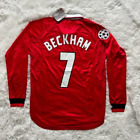 David Beckham Manchester United 1999 Champions League Final Soccer Jersey  XL