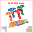 Coin Storage Sorter Tubes and Coin Wrappers Set - 4 Color Coded Counters