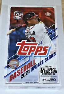 2021 Topps Update BASEBALL - HOBBY BOX - FACTORY SEALED - 1 AUTO OR RELIC