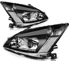 For 2003-2007 Honda Accord Headlights Assembly Pair Clear Lens Left + Right Side (For: 2007 Honda Accord)