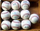 10 Official Rawlings NCAA and Minor league leather covered baseballs