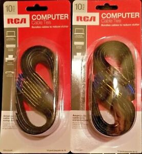 New Lot of 2-10 Pack RCA Universal Cable Ties For Scanners, Printers & Computers