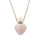 Natural Quartz Crystal Perfume Bottle Pendant Healing Gemstone Necklace Reiki US