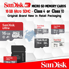 SanDisk Micro SD Card 16GB Ultra Fast Flash Memory Phone Dash Camera Games OEM