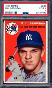 1954 Topps #239 Bill Moose Skowron PSA 4 New York Yankees Baseball Card (4403)