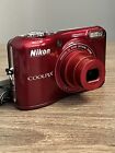 New ListingNikon Coolpix L28 20.1 MP 5X Zoom Digital Camera RED W/ Case, Card, & More