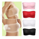 Women Solid Boob Tube Strapless Bandeau Elastic Stretch Bra Crop Top Underwear
