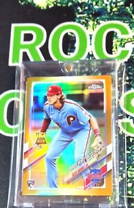 2021 Topps Chrome Update Alec Bohm RC Rookie Debut Gold Refractor SP RC #37/50