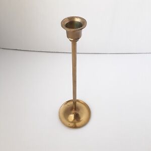Vintage Tall Skinny Brass Taper Candle Holder Candlestick 8