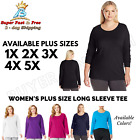 Long Sleeve Tee Casual Plain Sport Fashion Cotton Shirt For Womens PLUS SIZE NEW