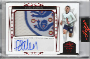New Listing2022 LEAF TRINITY PHIL FODEN AUTO/GAME-WORN LOGO-PATCH RELIC #2/2