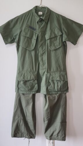Vintage Vietnam War OG-107 RIP STOP Uniform Jungle Jacket, Shirt Pants Trousers