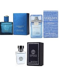 3pc Mini Gift Set Versace Eros Men, Man Eau Fraiche, Pour Homme, 5ml/0.17oz,NEW!