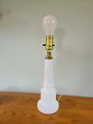 Vintage White Milk Glass Hobnail Boudoir Table Lamp Electric marked  J-2092