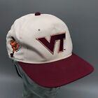 Vintage Virginia Tech Hokies Hat Cap Snap Back Sports Specialties 90s Y2K White
