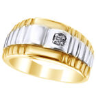 Stylish 14Kt Yellow Gold Plated Sterling Silver King Bling Italy Men's Ring