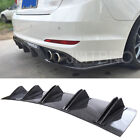 For Hyundai Sonata Elantra Carbon Rear Bumper Diffuser Fins Spoiler Lip Splitter (For: 2012 Hyundai Elantra)