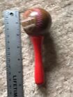 Vintage Puerto Rico Hand carved & painted Wooden Maracas Percussion Shaker 6