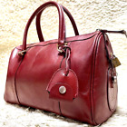 Cartier Handbag Mini Boston Bag Leather Bordeaux Appraised Vintage (Rare Item)