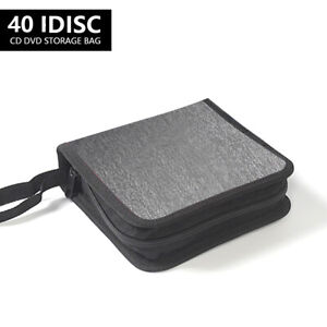 40 Discs CD DVD Storage Bags Holder Dustproof Zipper Album Case Wallet Carrying