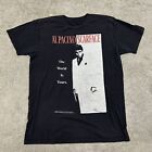 Vintage Al Pacino Scarface Classic Movie Poster Black T Shirt Size Small RARE