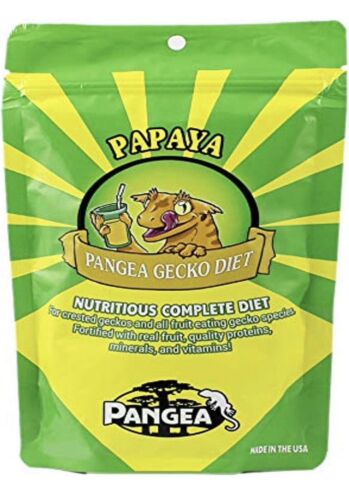 Pangea Papaya Diet Gecko Food - 2oz. For Crested Geckos, Day Gecko, Gargoyles