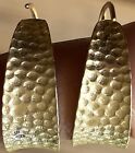 ~James Avery .925 Sterling Silver Gold Washed Hammered Valle Hoop Earrings~
