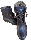 Sperry Saltwater Quilted Nylon Duck Boots Women's Black STS94063 Size 9