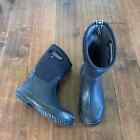 Bogs Boys Girls High Pull on Boots Size Youth 5 Solid Black Snow Winter Boots