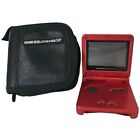 Nintendo Game Boy Advance SP 2002 Red Handheld Console And Case AGS-001
