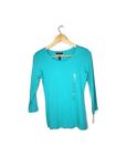 Karen Scott 3/4 Sleeve Top in Royal Teal Size XS New With Tags