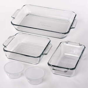 Anchor Hocking Portable Glass Baking Dish Set 7 Piece Glass Bakeware Set gift