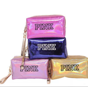 Pink Makeup Cosmetic Bags Zipper Bag Wristband FREE SHIPPING US