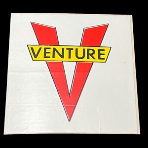 Vintage 1980’s Venture Skateboard Trucks Sticker in White, Red & Yellow