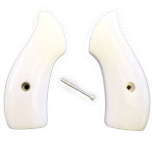 J Frame Round butt Grips fits Smith & Wesson S&W Classic White faux Ivory