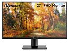 Norcent 27 Inch Monitor For Home And Business Full HD 1080P LED Display HDMI VGA