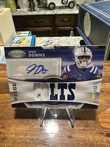 Indianapolis Colts Josh Downs Piece Of The Game Dual Color 1/25 Jersey Match.