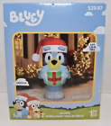 5' Gemmy Bluey Airblown Yard Inflatable Lights Up With Present Christmas