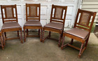 4 Antique Oak Signed Stickley Side Chairs 635 1/2 - Quaint - Grand Rapids,Mi.