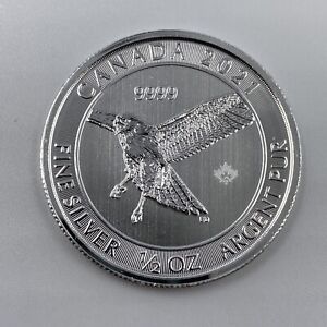 New Listing2021 Canada 1/2 Ounce .9999 Silver Red Tailed Hawk
