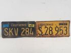 Pair of Vintage California License Plates 1956 1965?