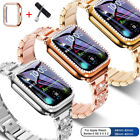 Bling Metal iWatch Strap Full Case For Apple Watch Band  Series  7 6 5 4 3 2 SE