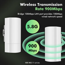 5.8G Point to Point Wireless Bridge Wired 100Mbps Outdoor CPE 1.3mi Waterproof