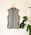 OVERLAND Soft Gray Wool Cable Knit Full Zippered Vest Women’s Size MEDIUM - EUC!